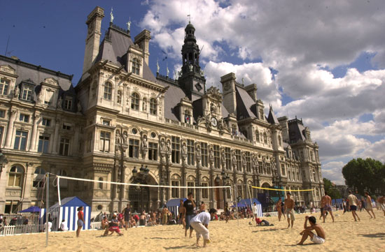 Paris Plages davanti all'hotel de ville
