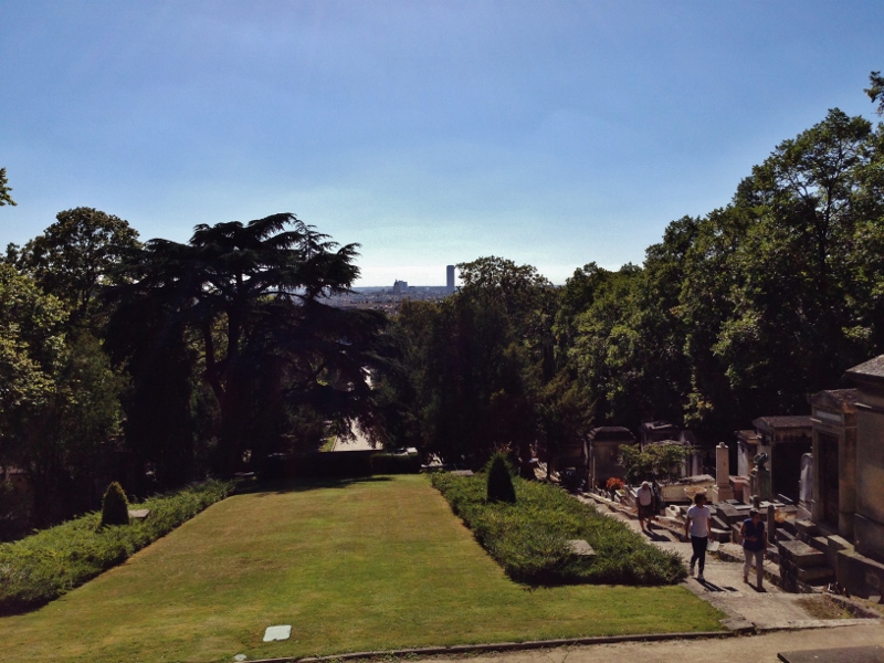 vista dalla piazzetta della cappella nel Père Lachaise