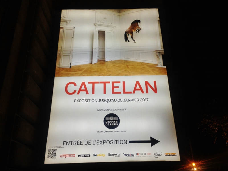 Un italiano a Parigi - Cattelan al museo de la Monnaie
