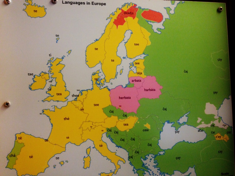 A Mundolingua - la parola tè in Europa