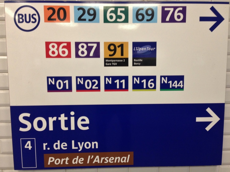 Percorso attorno a Bastille - uscita 4 della metro