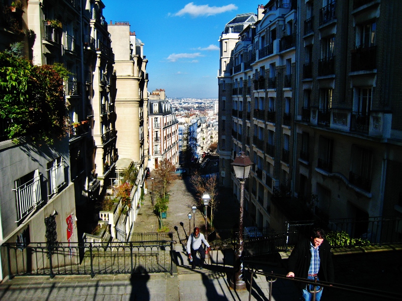 Vista su Parigi Nord. rue du Mont Cenis