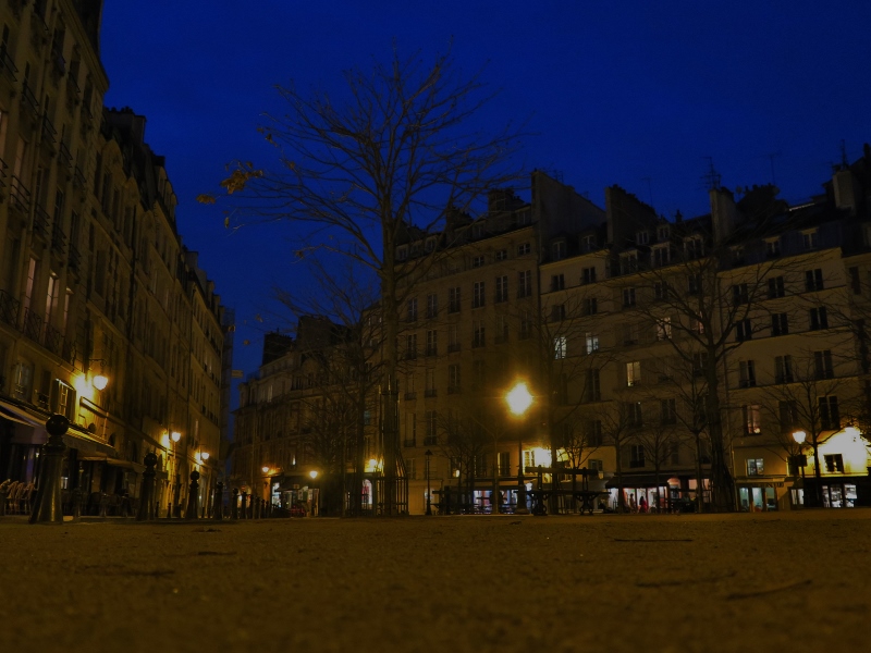 Place Dauphine - una sera d'inverno