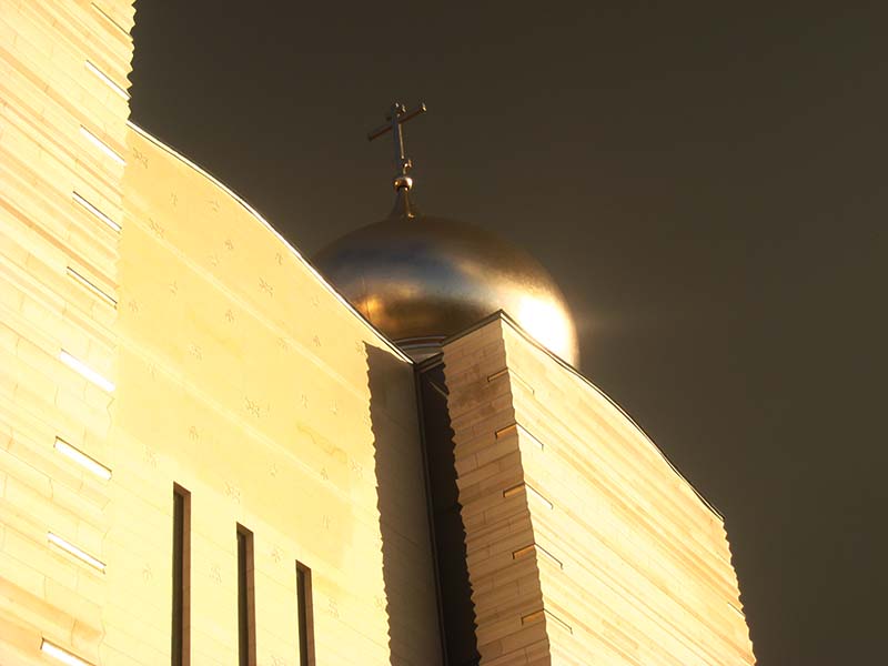 vista della cupola dal cortile interno