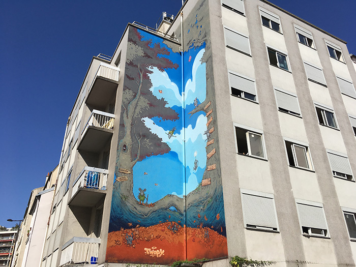 un murales in rue de l'Aude